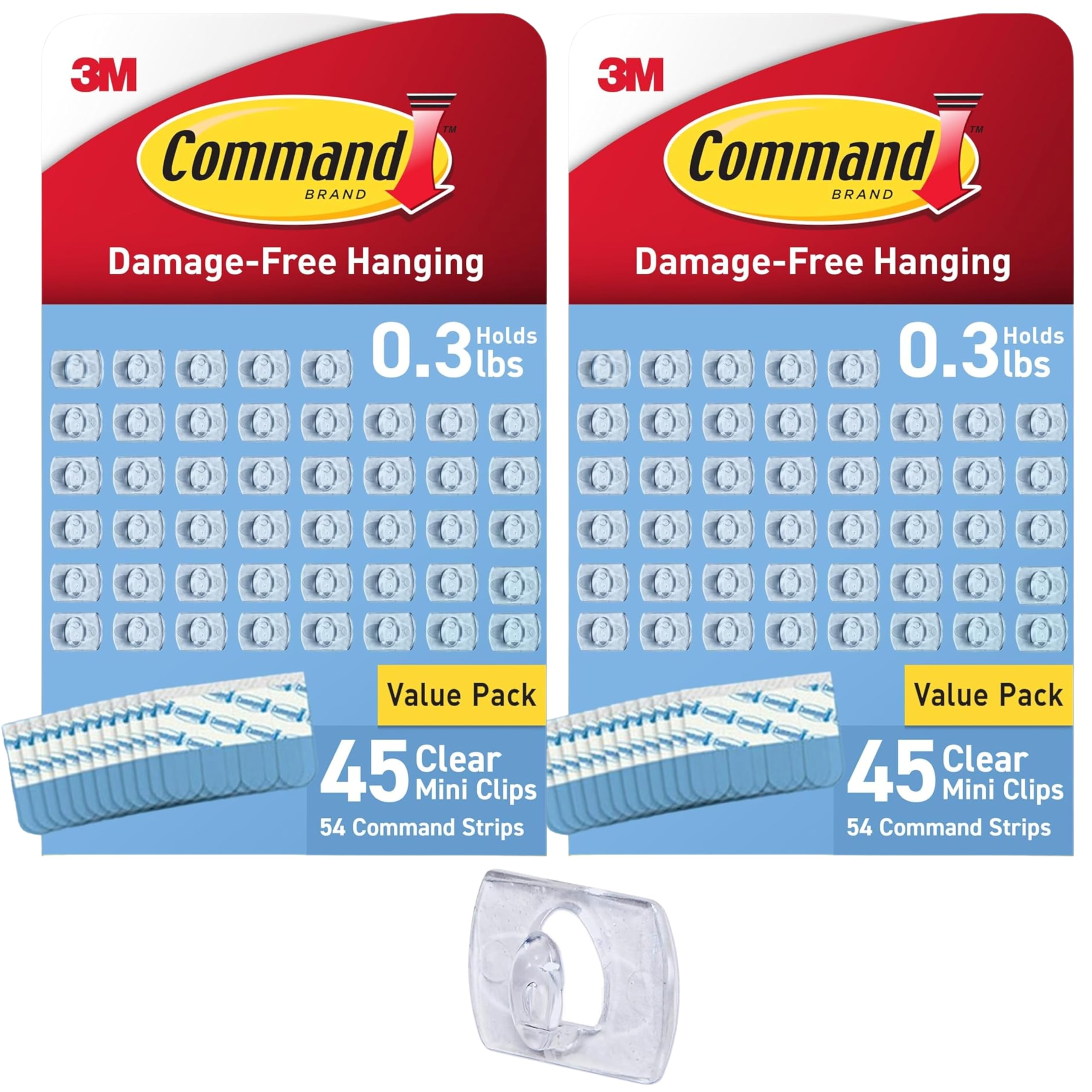 Command Indoor Mini Light Clips, Damage Free