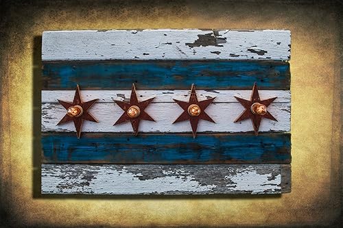 Amazon Com Chicago Flag One Of A Kind Barn Wood Antique Edison