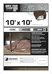 DRY TOP 21010 Heavy Duty Tarp, 10x10