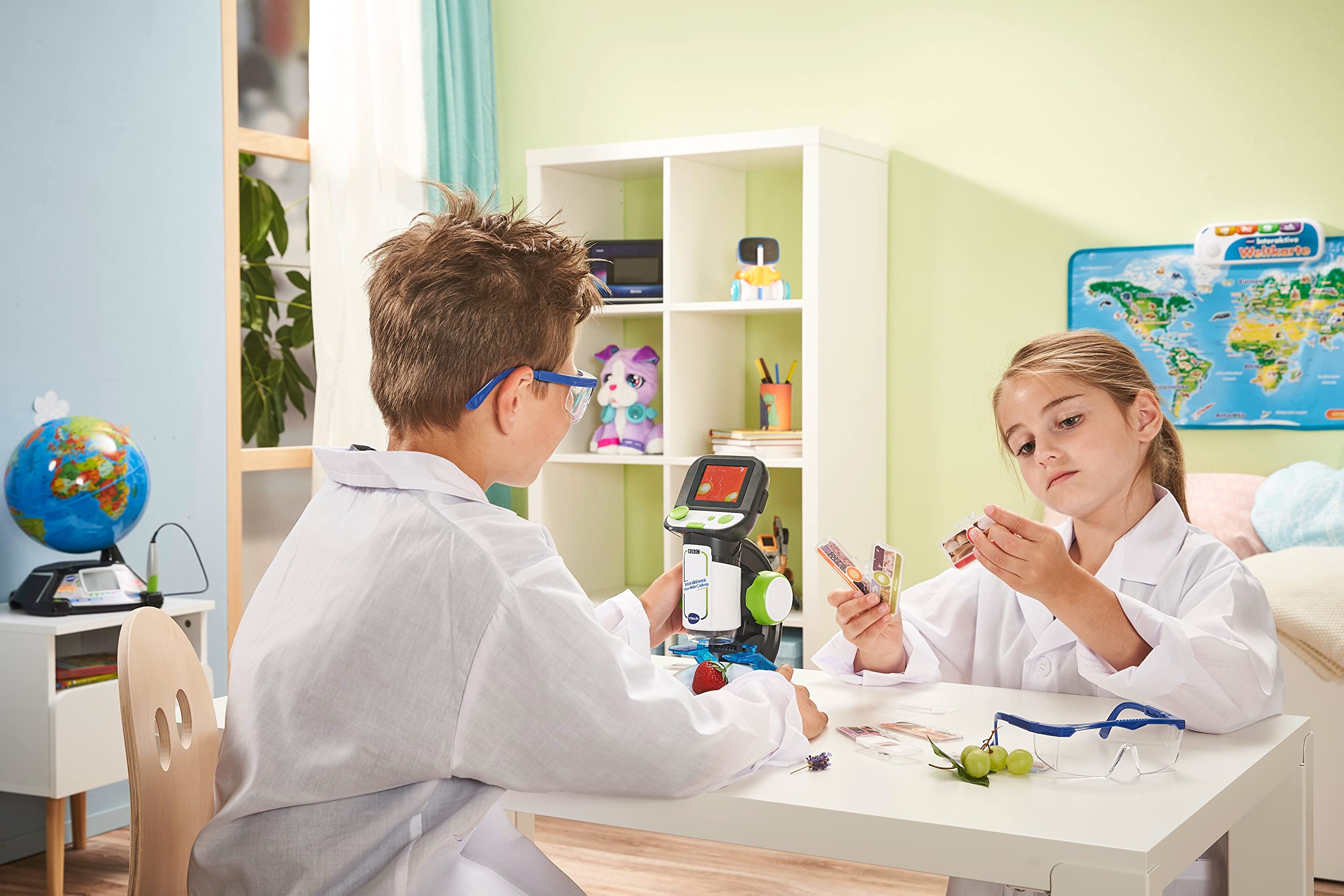 VTech Interaktives Video-Mikroskop – Bildschirm, smarte Objektträger, Audio-Fakten, Bild- und Videomaterial und Fotofunktion – Eigene Proben untersuchen und speichern – Für Kinder ab 7 Jahren 6