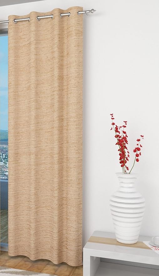 Buy Velvet Curtains For Door Jacquard Cream Color Contemporary