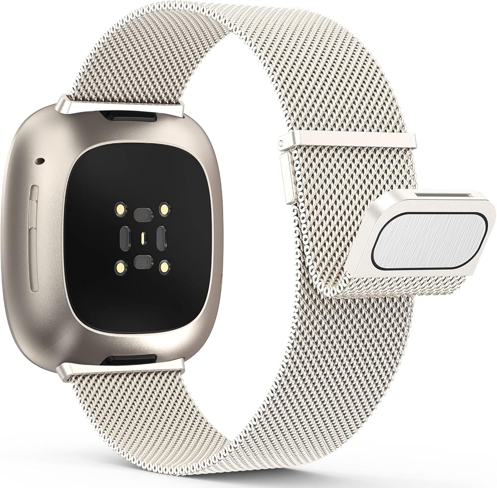 Yoohoo Straps for Versa 3/4 and Sense 2 Stainless Steel Double Magnetic Clasp