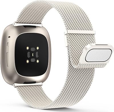 Yoohoo Straps for Versa 3/4 and Sense 2 Stainless Steel Double Magnetic Clasp
