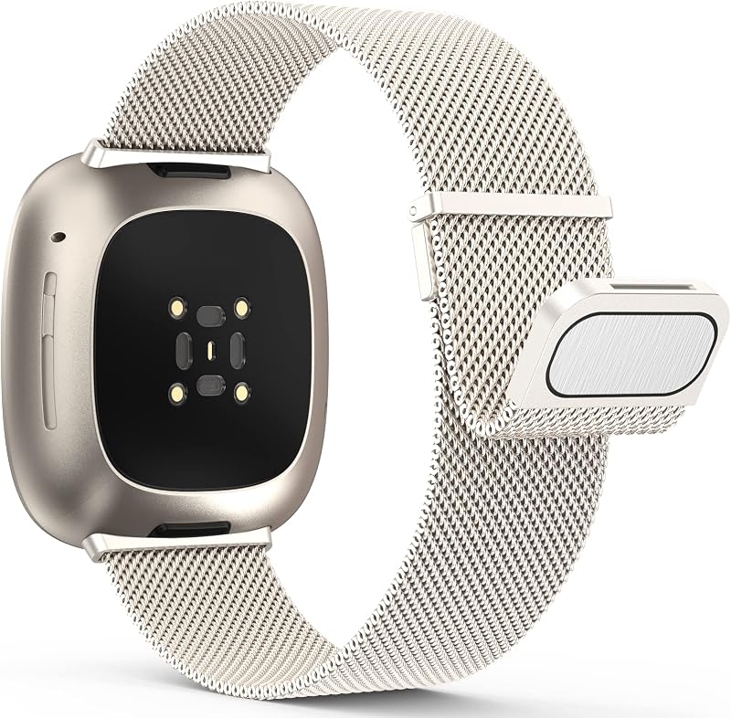 Yoohoo Straps for Versa 3/4 and Sense 2 Stainless Steel Double Magnetic Clasp