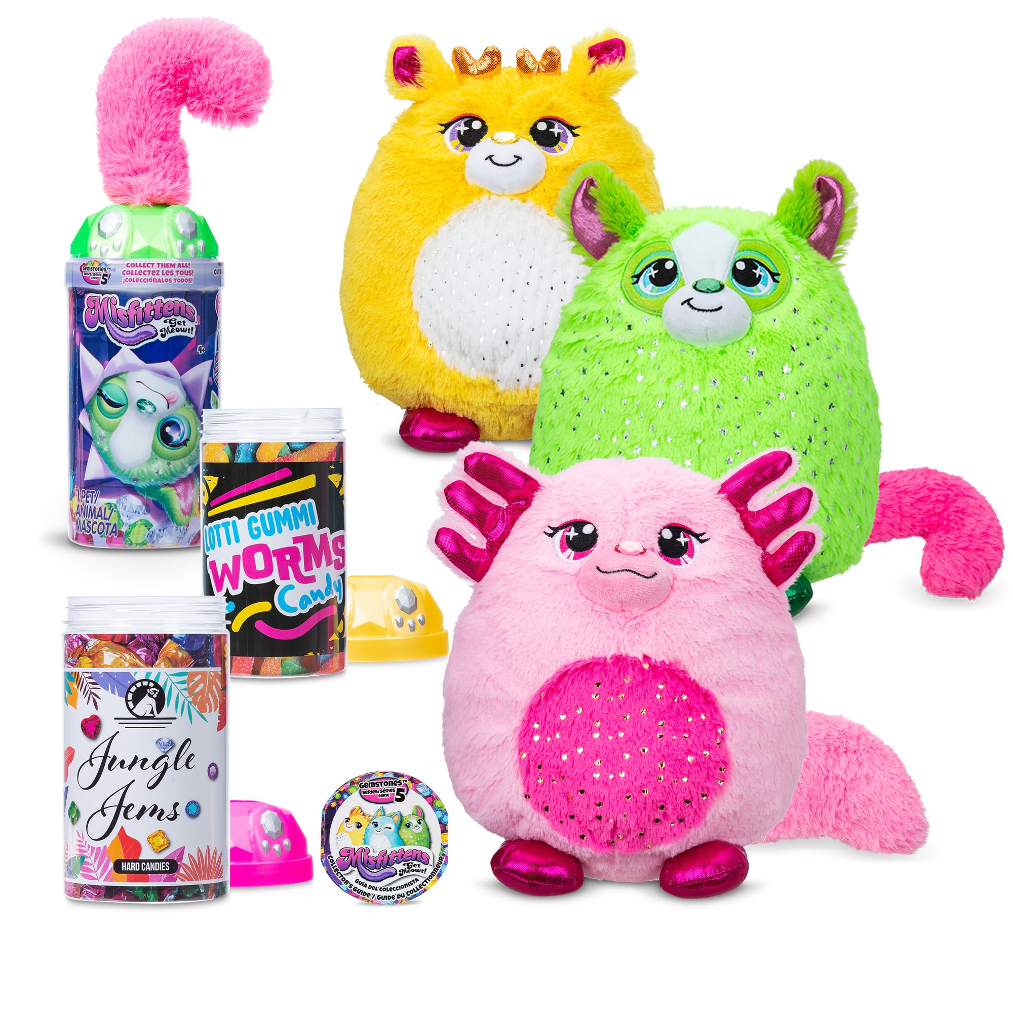 Basic Fun Misfittens Cats - Surprise Collectible Plush - Gemstones Misfittens, Kittens, Stuffed Cat Plush, Furry Surprise Toy for Girls, Boys, Kids and Toddlers Ages 3+ — image 1