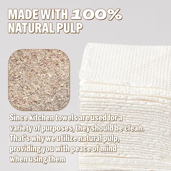 BLONDY KITCHEN PAPER TOWELS 6 PACK DISPOSABLE NAPKINS WHITE TISSUE PAPER SHEETS KITCHEN TOWELS BULK | 3 PLY TOILET HAND TOWELS FOR BATHROOM | NAPKINS EVERYDAY BULK PAPER TOWELS 100 SHEETS