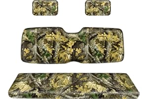 BORDAN UTV Waterproof Seat Cover for 2002-2008 Polaris Ranger 500 700 800(Front Seat Only), Heavy Duty 1680D Split Bench Seats Cover for UTV Full Protection Outdoor Camo(4 PCS)