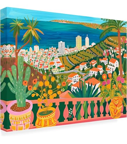 Amazon.com: Trademark Fine Art Pergola Walkway Canvas Art by David