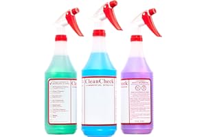 Extra Safe, Bilingual MSDS Spray Bottles 3 Pack. Large, Empty 32 Oz Bottle Perfect for Professional Cleaning Solutions, Sanit