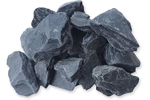 SMALL WORLD SLATE & STONE Natural Slate Stone 1 to 3 Inches - USA Sourced and Packaged for Aquascaping Aquariums, Terrariums, Paludariums, Reptiles, Wargaming, Models, Miniature Gardens, Mosaic Art (2lbs)