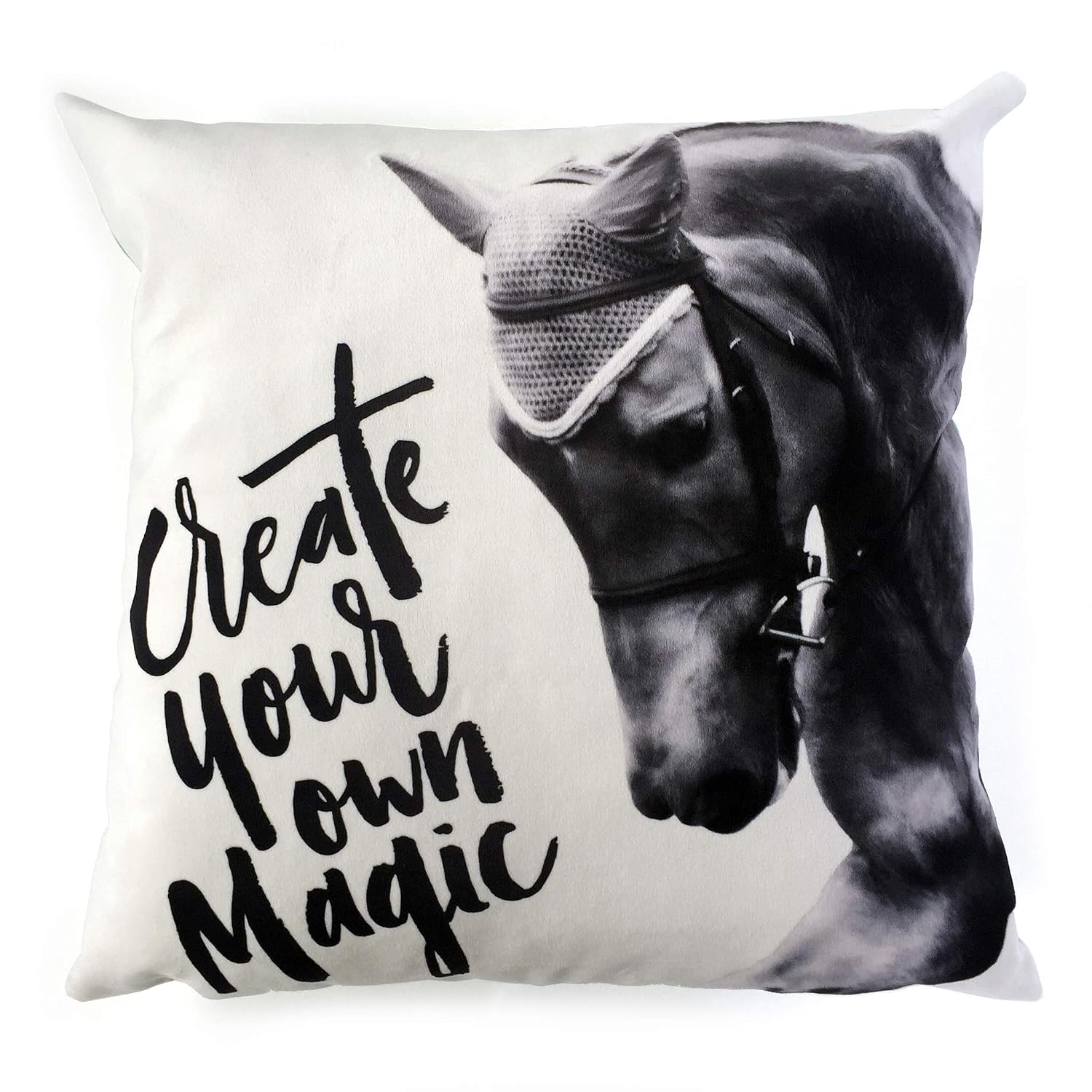 Amazon Com Equestrian Road Throw Pillow Cover With Horse And
