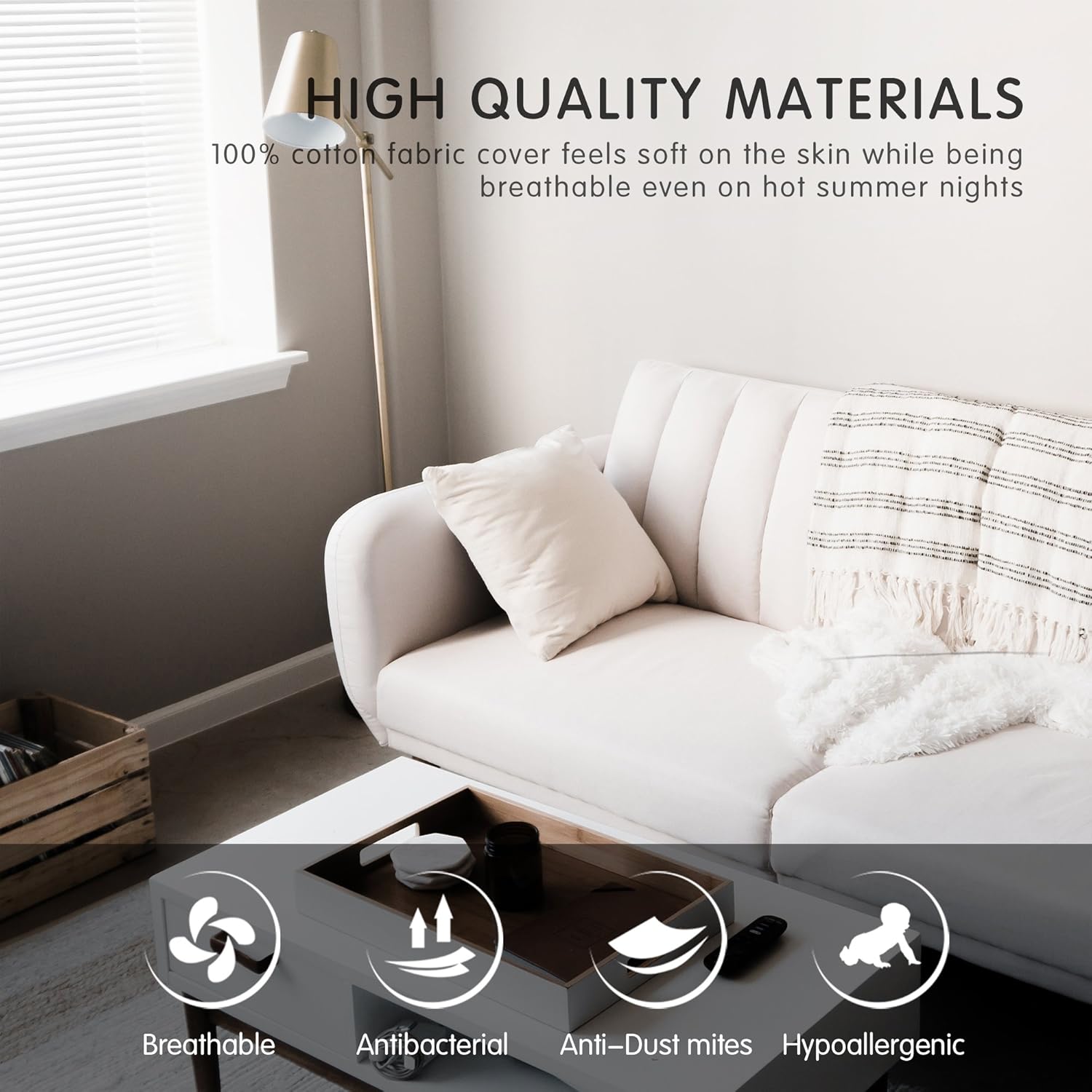 EDOW Luxury Throw Pillow Insert, Soft Fluffy Down Alternative Polyester Square Form Decorative Pillow Insert,Sham Stuffer,Cotton Cover for Sofa, Couch,Bed and Car. (White, 18x18): Home & Kitchen