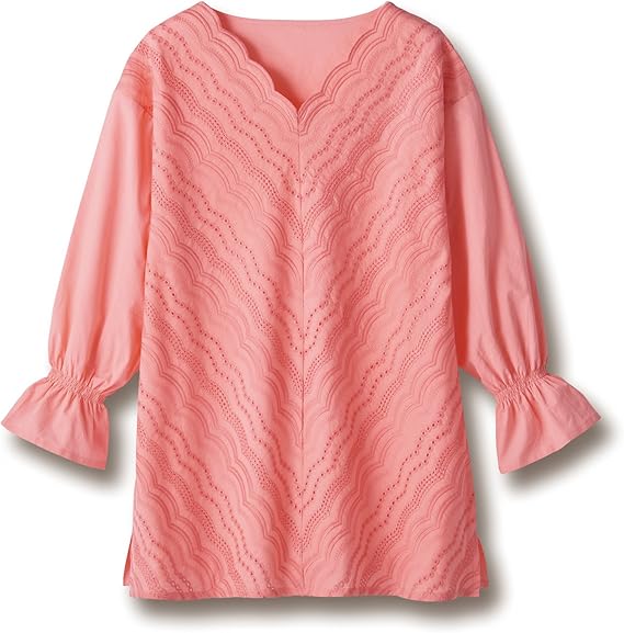 Amazon Co Jp セシール カットワークレースブラウス Mw 2353 レディース 服 ファッション小物