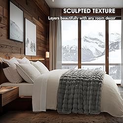 EverGrace Ultra Soft Luxury Fluffy Faux Rabbit Fur