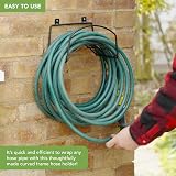 BLOSTM Wall Mounted Garden Hose Hanger Solid Steel Holder with Fittings Included view 2