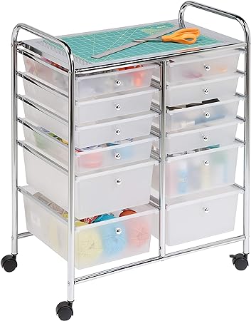 Amazon Com Honey Can Do Rolling Storage Cart And Organizer With