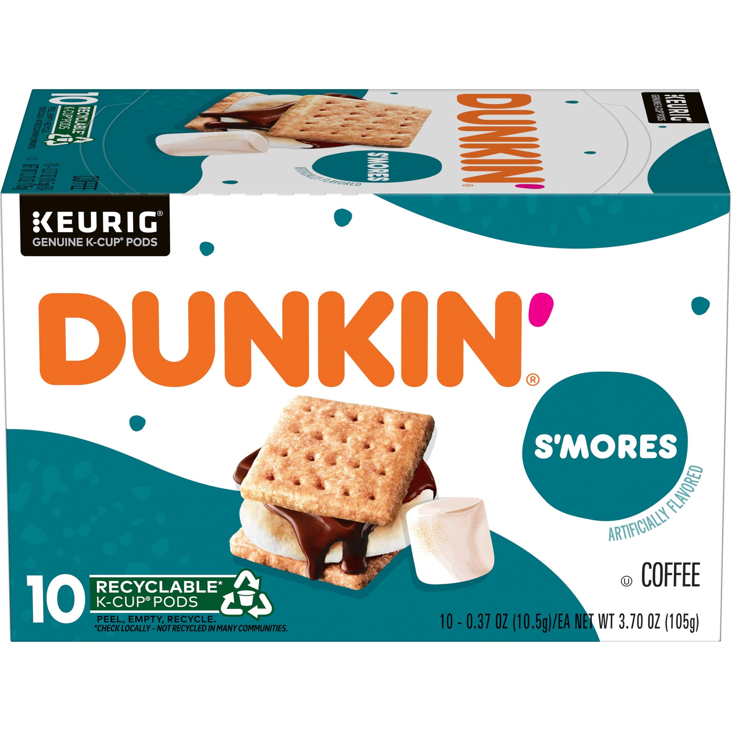 Dunkin’ Medium Roast S’mores Flavored Coffee, 60 Keurig K-Cup Pods Image Dunkin’ Medium Roast S’mores Flavored Coffee, 60 Keurig K-Cup Pods Image