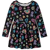 The Children's Place Girls Printed Skater Dress, Long Sleeve