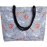 Harry Potter Tote Travel Bag Gryffindor Hedwig All Over Print Grey