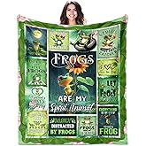 CMAJZIN Frogs Gifts for Women Blanket 50"X60", Frog Gift for Lovers Girls Woman Birthday, Frogs Stuff Themed Decorations Throw Blankets for Christmas Mothers Day