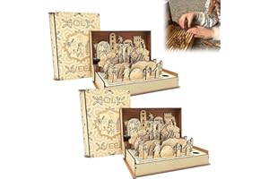 MEVIOUS Family Easter Holy Week Gift, Easter Resurrection Scene Decor, Wooden Holy Week Book Playset, Handmade Vintage Easter Decor, Easter Decorations for Home, Religious Educational Book Kit