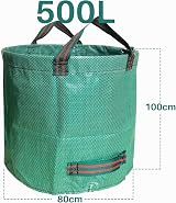 Singwow Garden Waste Bags 500L x 2 Heavy Duty Reusable Sacks with Handles view 2