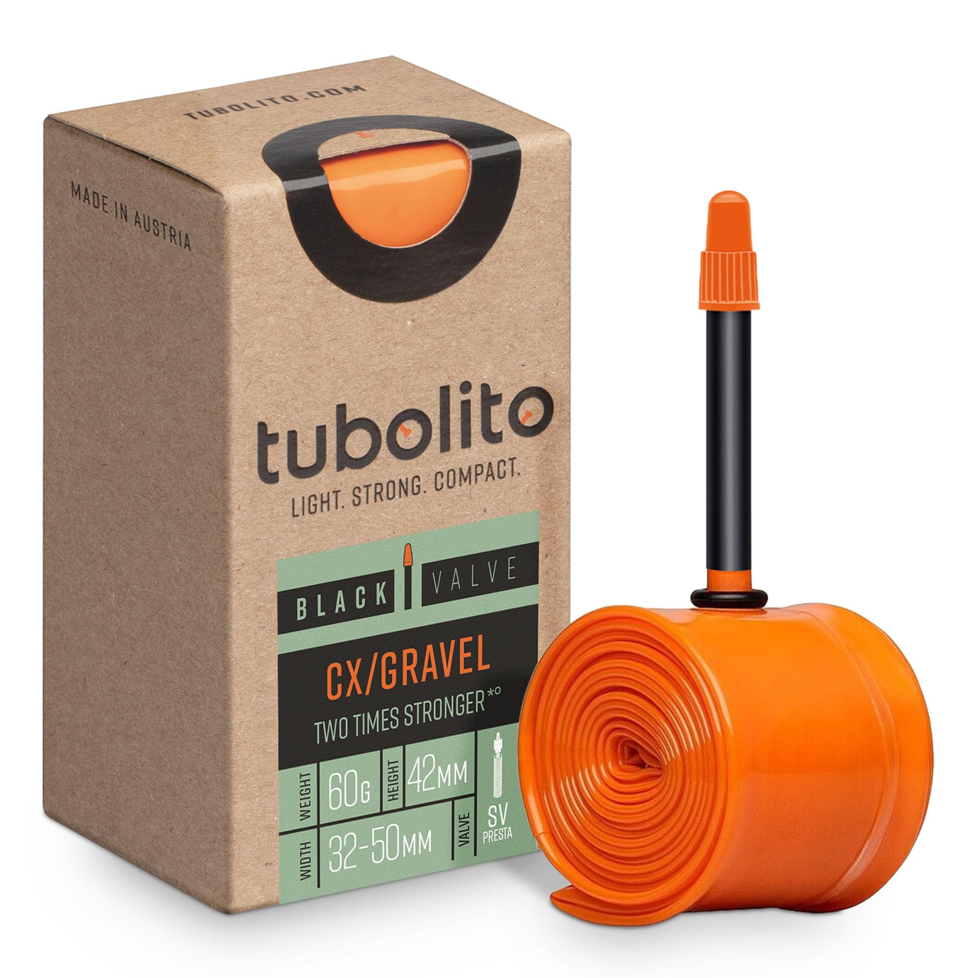 Tubolito Tubo CX/Gravel 700x32-50mm 42mm Presta Black Valve