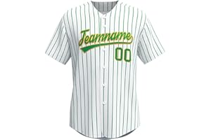 Custom Pinstripe Baseball Jersey Stitched/Printed Personanlized Button Down Shirts Sports Uniform for Men Women Youth