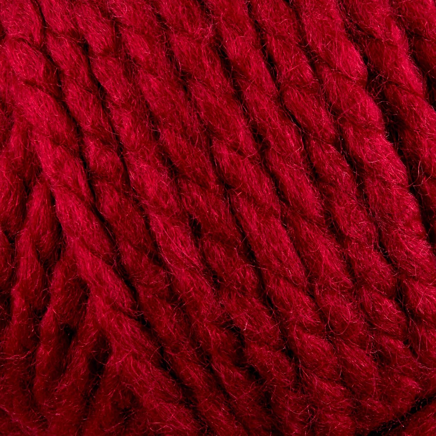 Lion Brand Yarn Wool-Ease Thick & Quick, Super Bulky Wool Blend Yarn for Knitting Crochet, and Crafts, Cranberry, 1 Pack - Image 3