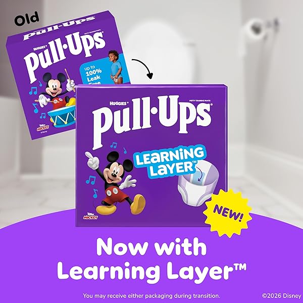 PULL-UPS BOYS’ POTTY TRAINING PANTS, SIZE 4T-5T TRAINING UNDERWEAR (38-50 LBS), 99 COUNT