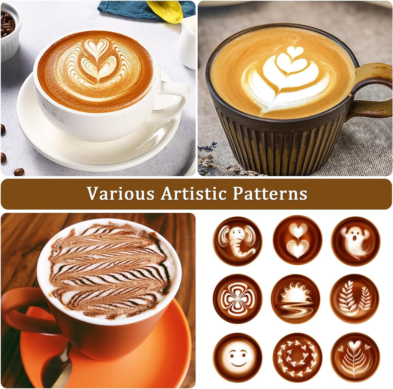 Milk Frothing Pitcher, 350ml/600ml (12oz/20oz) Milk Frother Cup Stainless Steel Jug Steaming Pitcher, Milk Coffee Cappuccino Latte Art Barista Steam Pitchers Milk Jug Cup with Decorating Pen