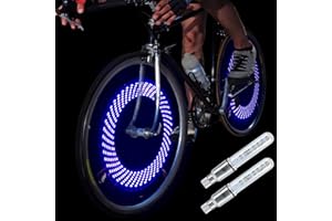 DAWAY A08 Bike Tire Valve Stem Light - LED Waterproof Bicycle Wheel Lights Neon Flashing Lamp Glow in The Dark Cool Safe Accessories, 1 Pack/ 2 Pack