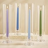 Hurricane Candle Holder Thickened Cylinder Covers 4 Pcs Taper Candle Sticks Holder Glass Tall Candlesticks Holders Centerpiece for Wedding Dining Table