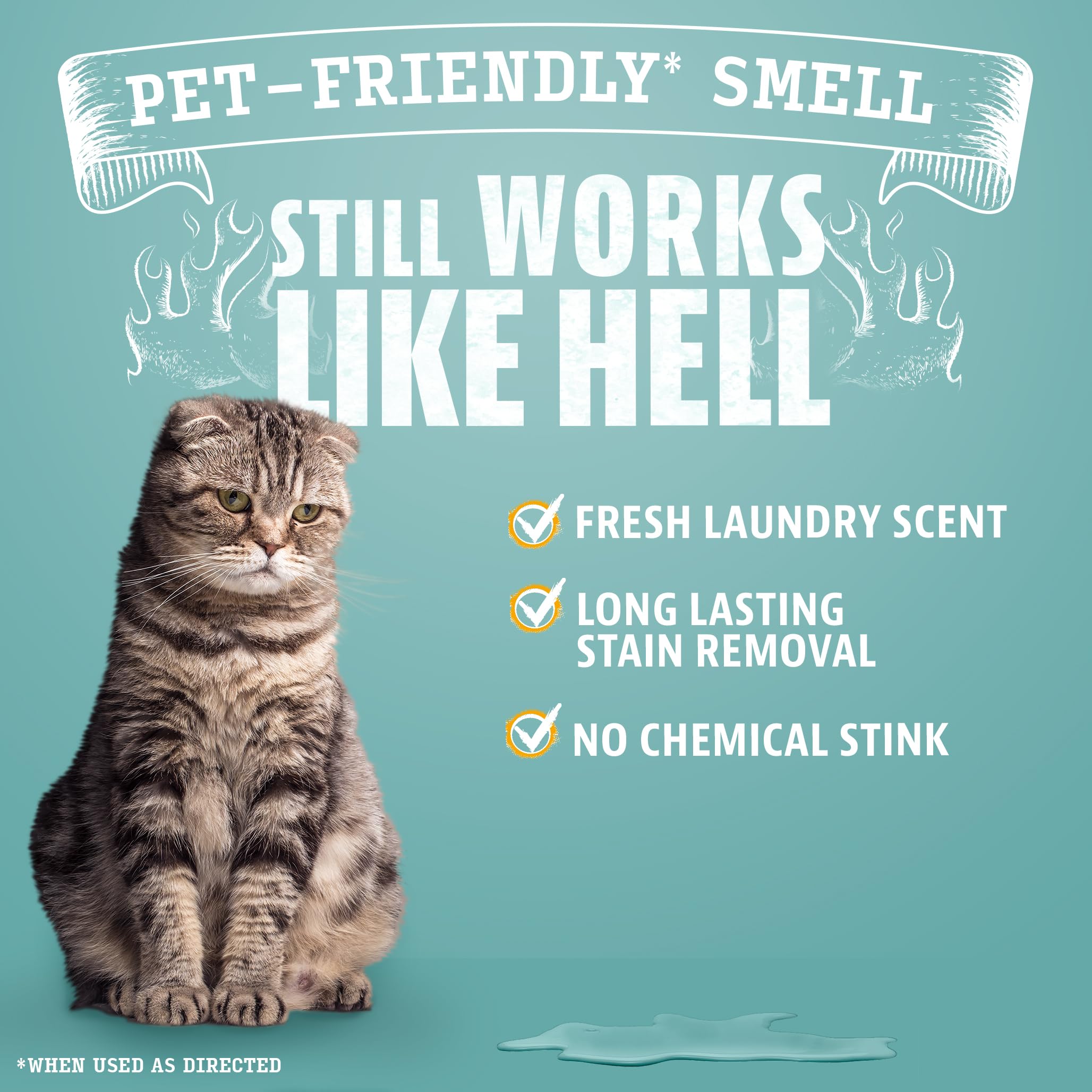 ANGRY ORANGE Cat Urine Odor Eliminator & Stain Remover, Pet Stain Enzyme Cleaner Spray for Dog & Cat Pee - Fresh Scent - 32 oz