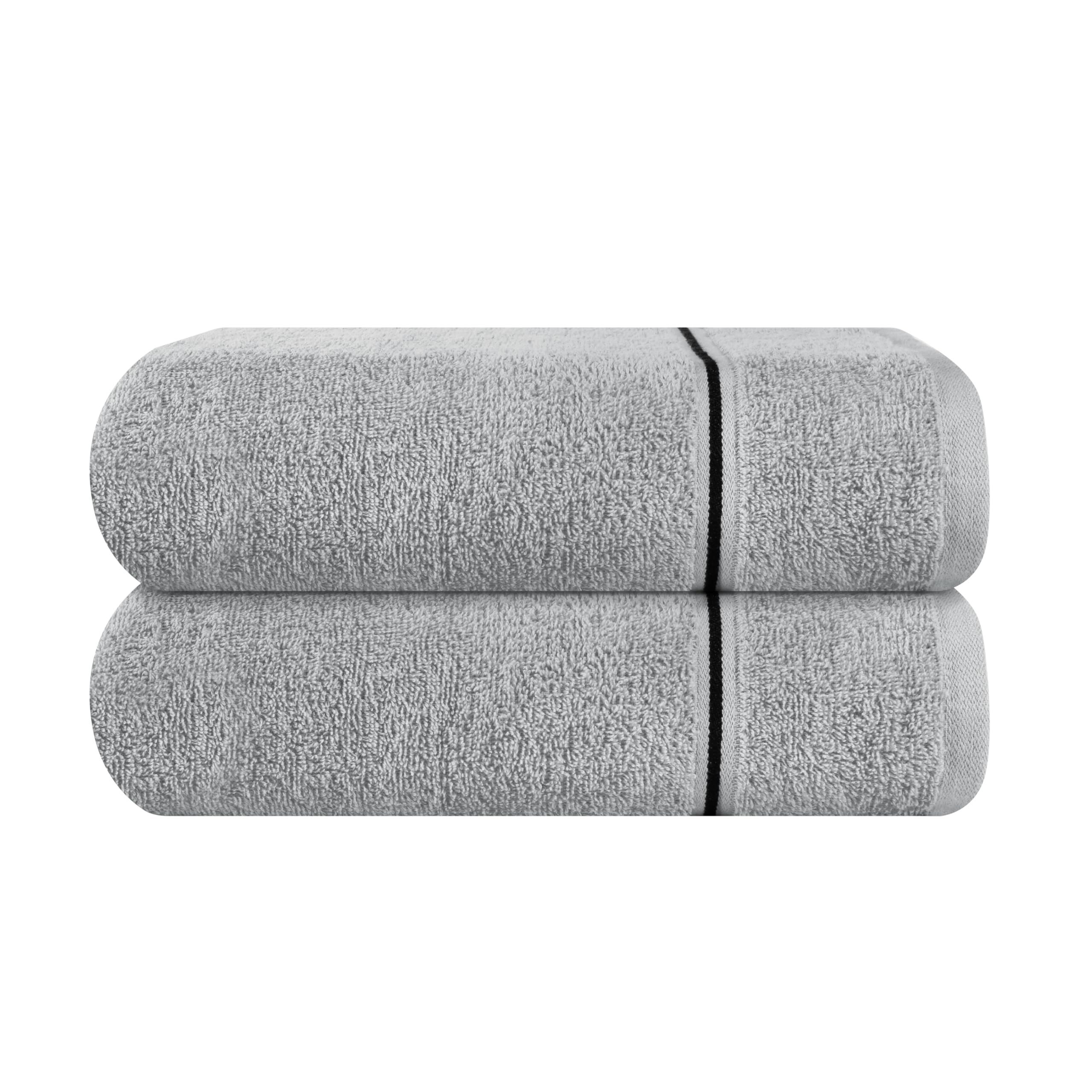 Photo 1 of MyOwn Cotton 2 Pack Oversized Bath Towel Set 28x55 inches, Large Bath Towels, Ultra Absorbant Compact Quickdry & Lightweight Towel, Ideal for Gym Travel Camp Pool - Light Grey