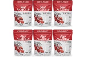 BOYRAZ PURE ANATOLIA Sun Dried Organic Tomatoes Halves Cut by Pure Anatolia, Resealable Portion Control Packs, Non-GMO, Gluten-Free, Vegan, Unsulfured, Nutrient-Rich, No Preservatives, Pack of 6