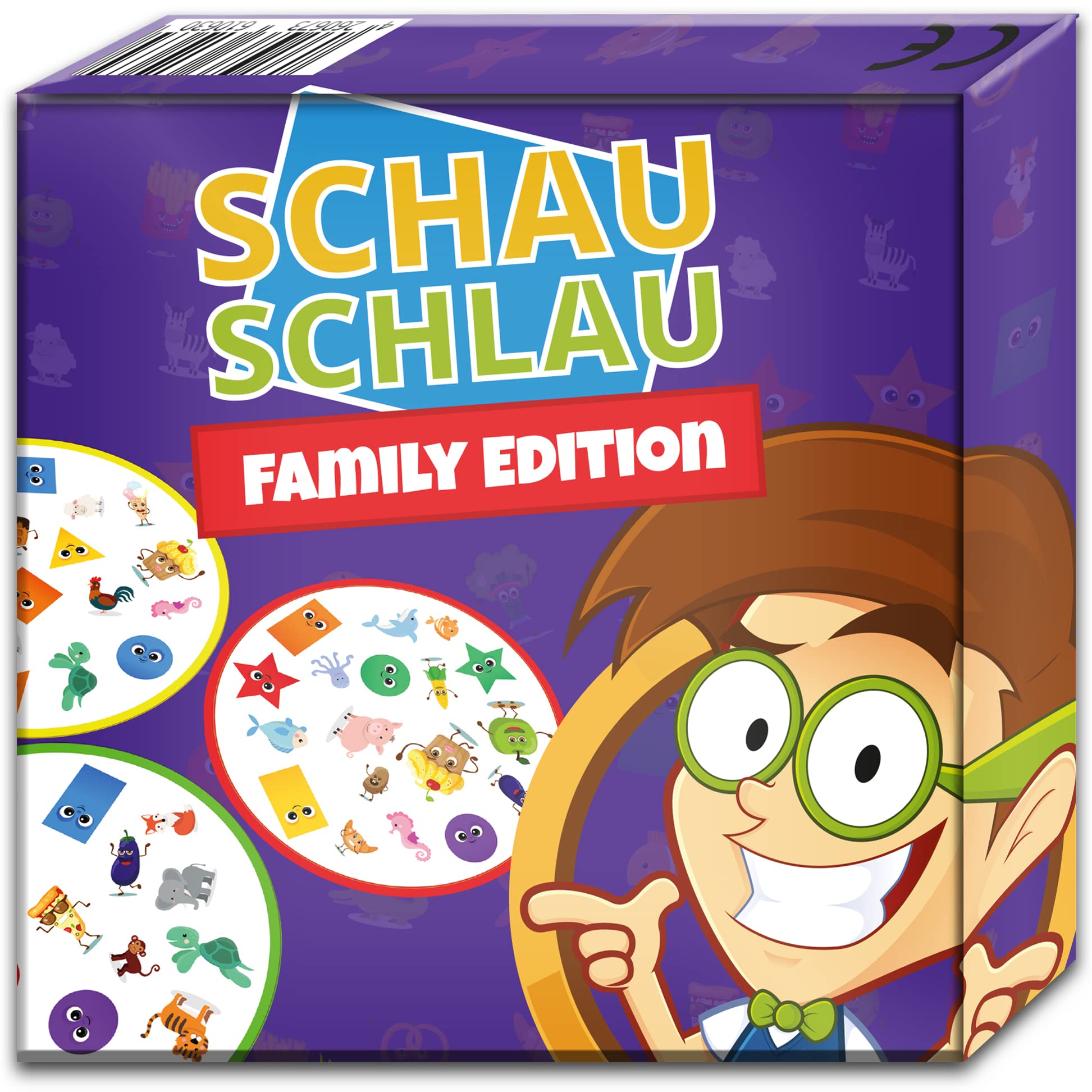 Schule - Family Edition - Extra Fair Card Game for Children from 4 Years - Educational Game or Travel Game - Family Game Card Game (Schlau - Family Edition)