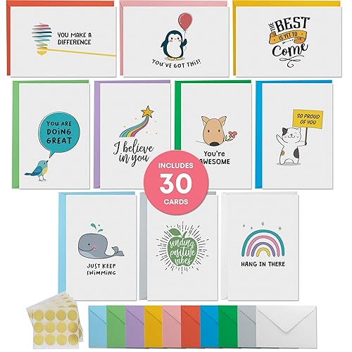 Dessie 30 Motivational Encouragement Note Cards With Envelopes. 4x6 ...