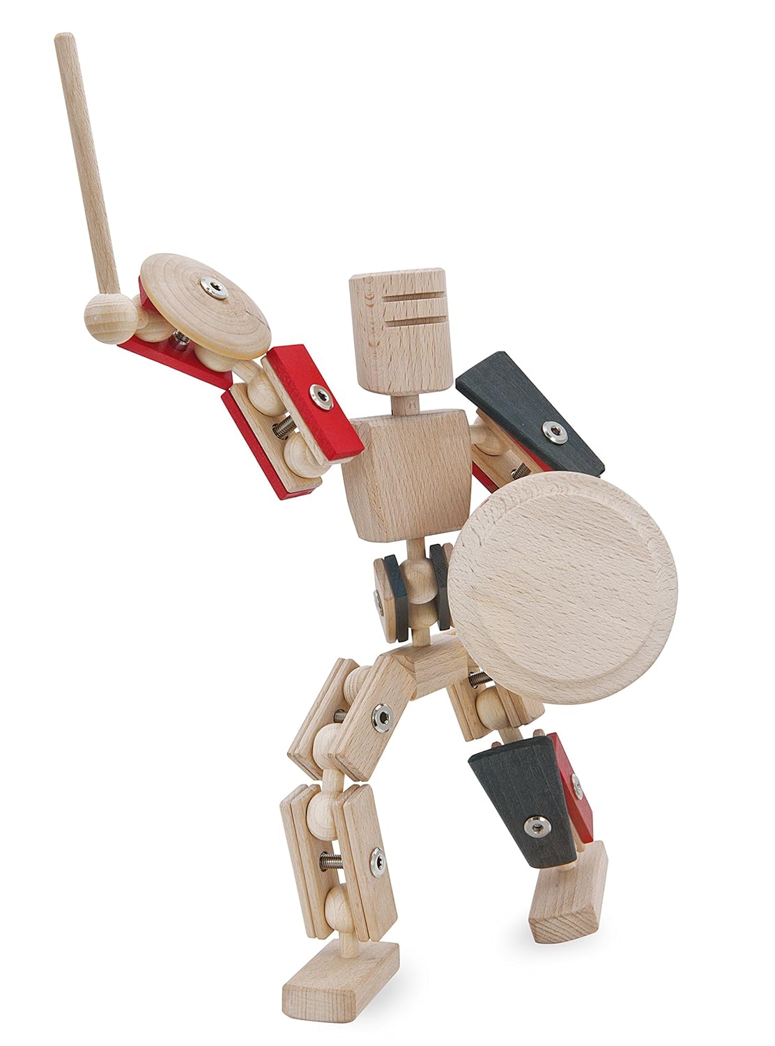 rewoodo Helden aus Holz Gladiator - Gladiator aus Holz - Holz Gladiator Actionfigur