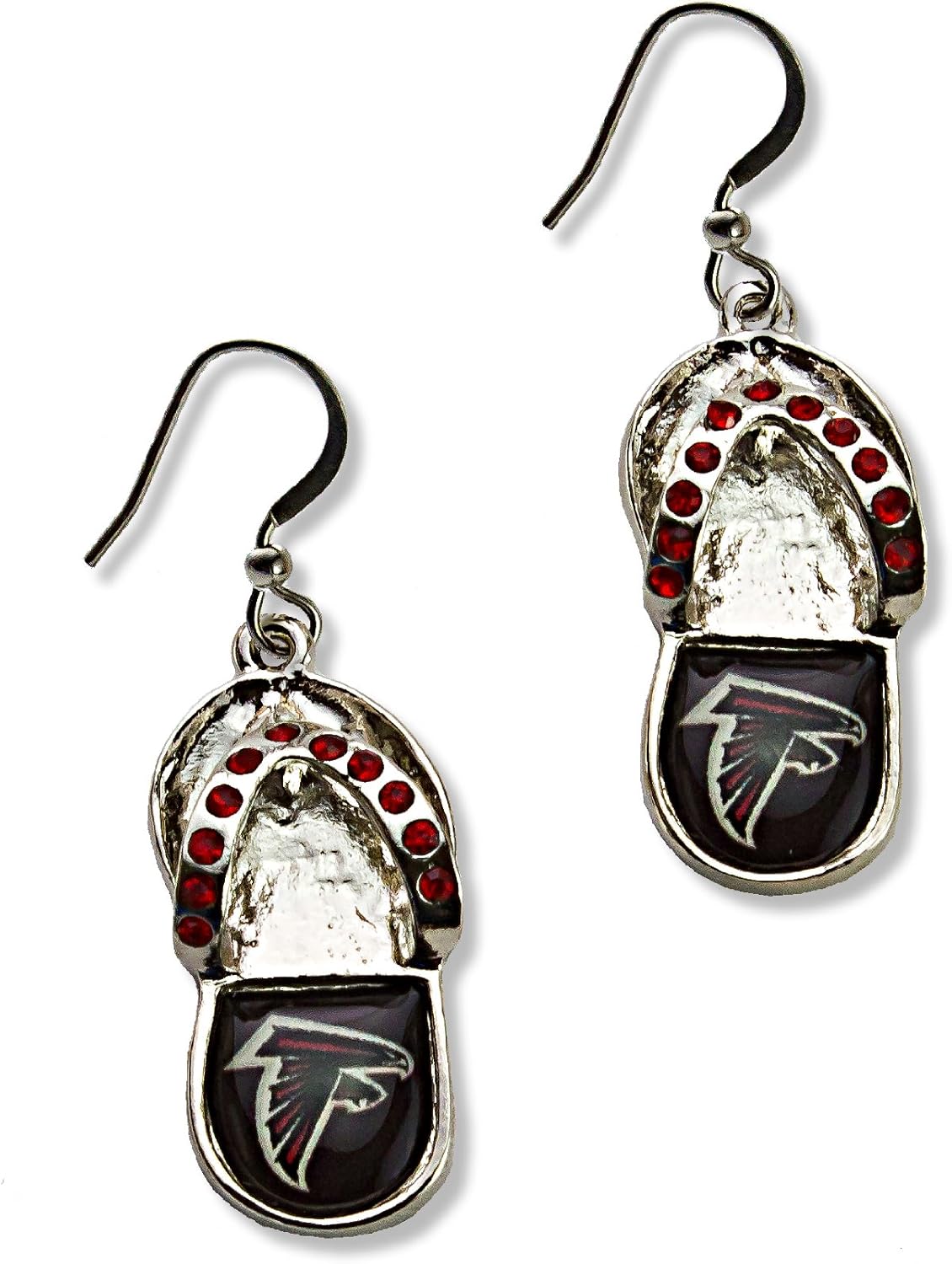 NFL Atlanta Falcons Crystal Flip Flop Earrings Sports Fan Earrings Sports