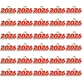 Xeahung 30 Pcs Alloy Year Charms 2026 Graduation Pendant 2026 Graduation Charms for Bracelets Graduation Tassel Earrings Keychain Jewelry Making Accessory DIY Crafting Wedding Decor