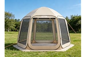 VEVOR Screen House Tent, 10 x 9.2 ft, 4-8 Person Pop Up Screen Tent, Portable Screened in Canopy with Carry Bag, Netting Side