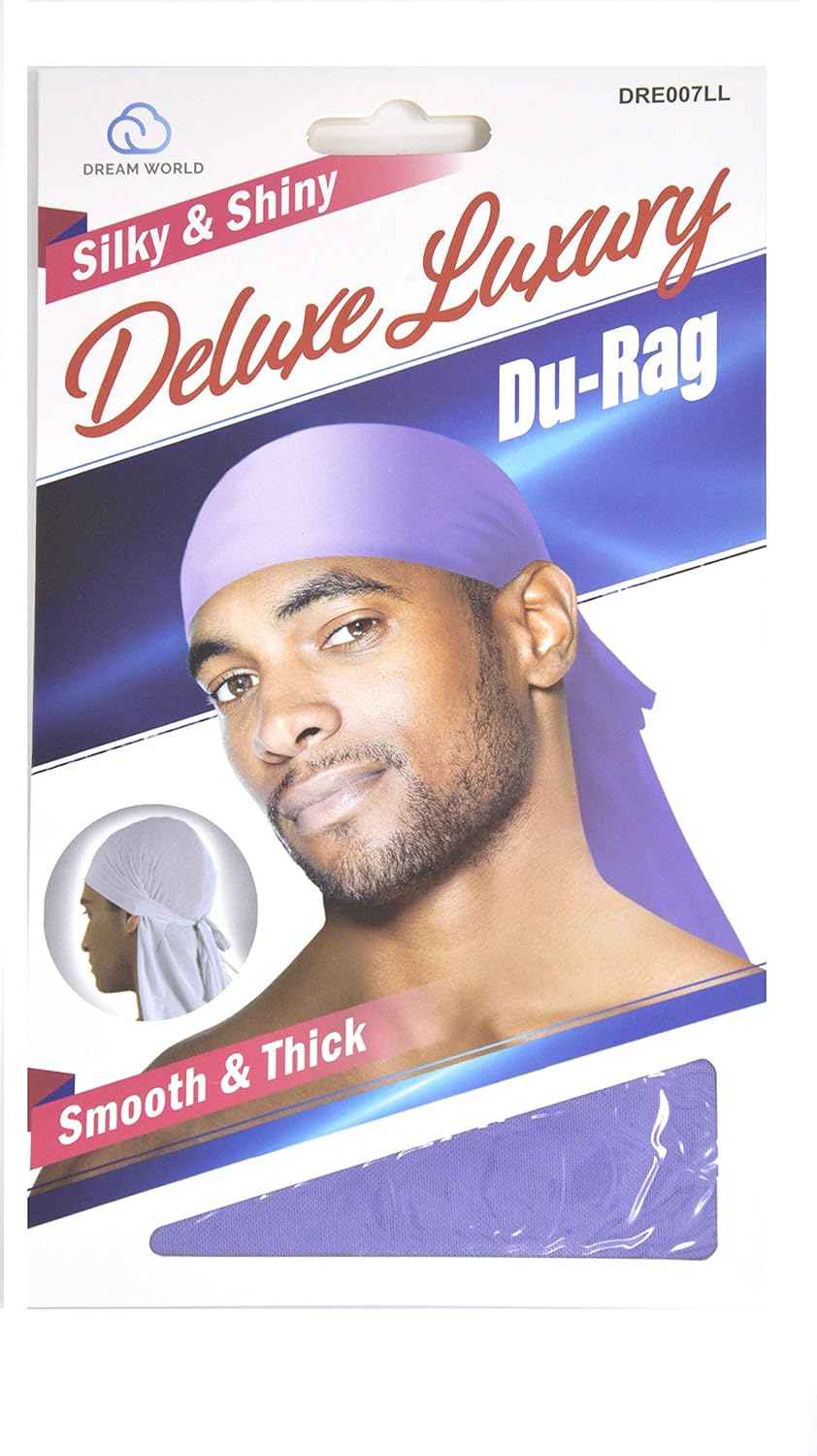Shiny /& Silky Deluxe Du Rag Set of 2 Hot Pink /& Baby Blue /& Thick