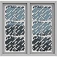 HK Studio Pixel Rainy Window Sticker Aesthetic - Pixel Art for Dorm, Game Room Decor 11" x 13" Pack 6