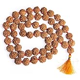 Wonder Care Certified Rudraksha Mala 5face(Panchmukhi) Authentic Genuine Rudraksha Beads Ornament Rosary Japa Mala Beads Necklace Puja | Prayer Beads | Meditation Beads