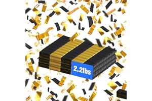 JAPJA BLACK & GOLD Confetti Paper - BULK 2.2lbs | 1kg, Biodegradable Tissue Paper, Rainbow Light Weight, Non-Staining Paper, for Events, Crafts, Decorations