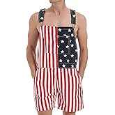 YXLUOKY Festival Overalls for Men Shorts Romper Work Jumpsuits Bibs Coveralls