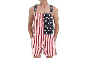 YXLUOKY Festival Overalls for Men Shorts Romper Work Jumpsuits Bibs Coveralls