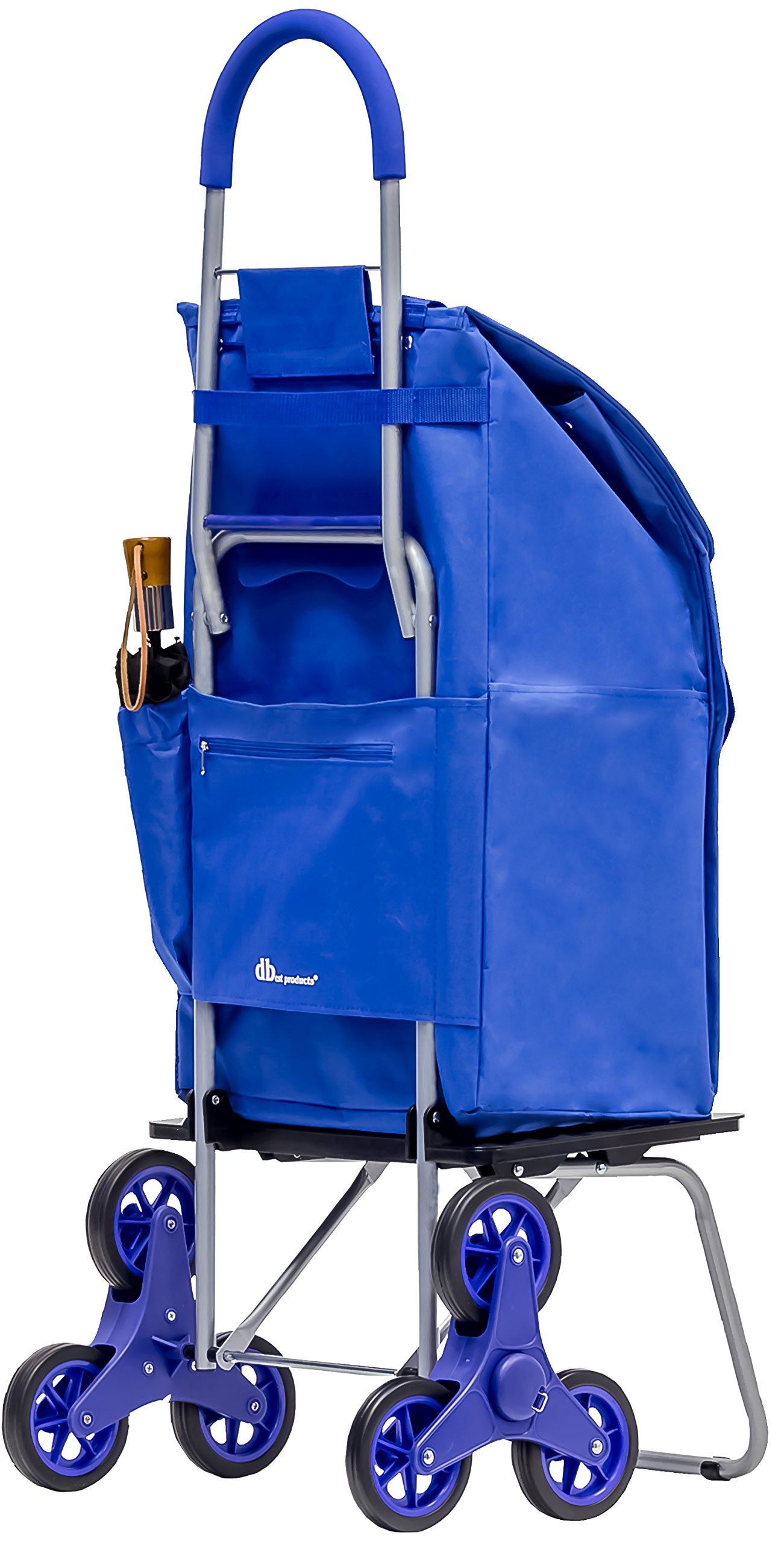 Stair Climber Bigger Trolley Dolly Shopping Cart, Blue eBay