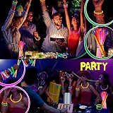 DELEE 200Pcs Glow Sticks Glow Party Pack Neon Bracelets Connectors view 7